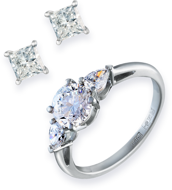 Кольцо с бриллиантом